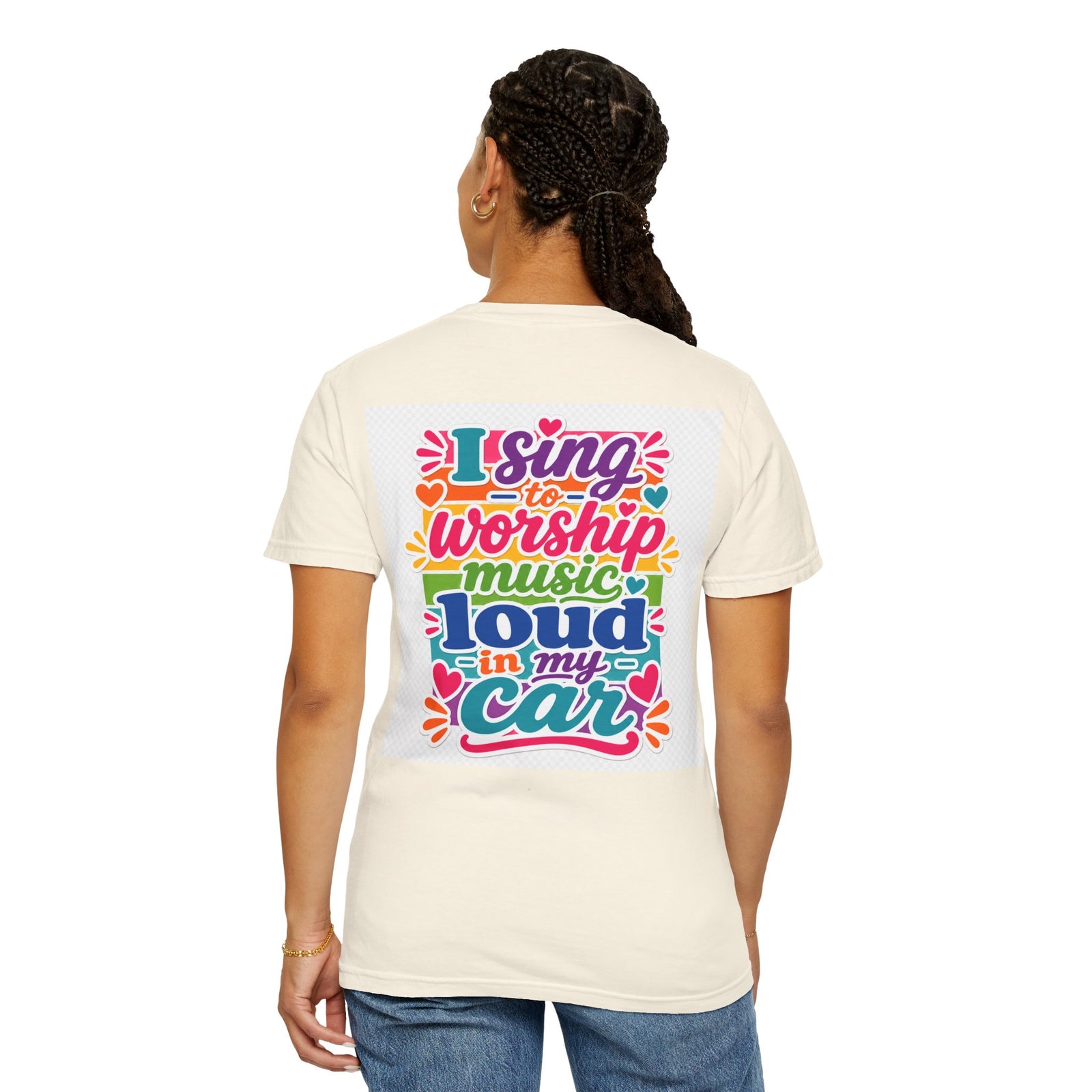 Worship Music T-Shirt — "I Sing to Worship Music Loud in My Car" Graphic Tee