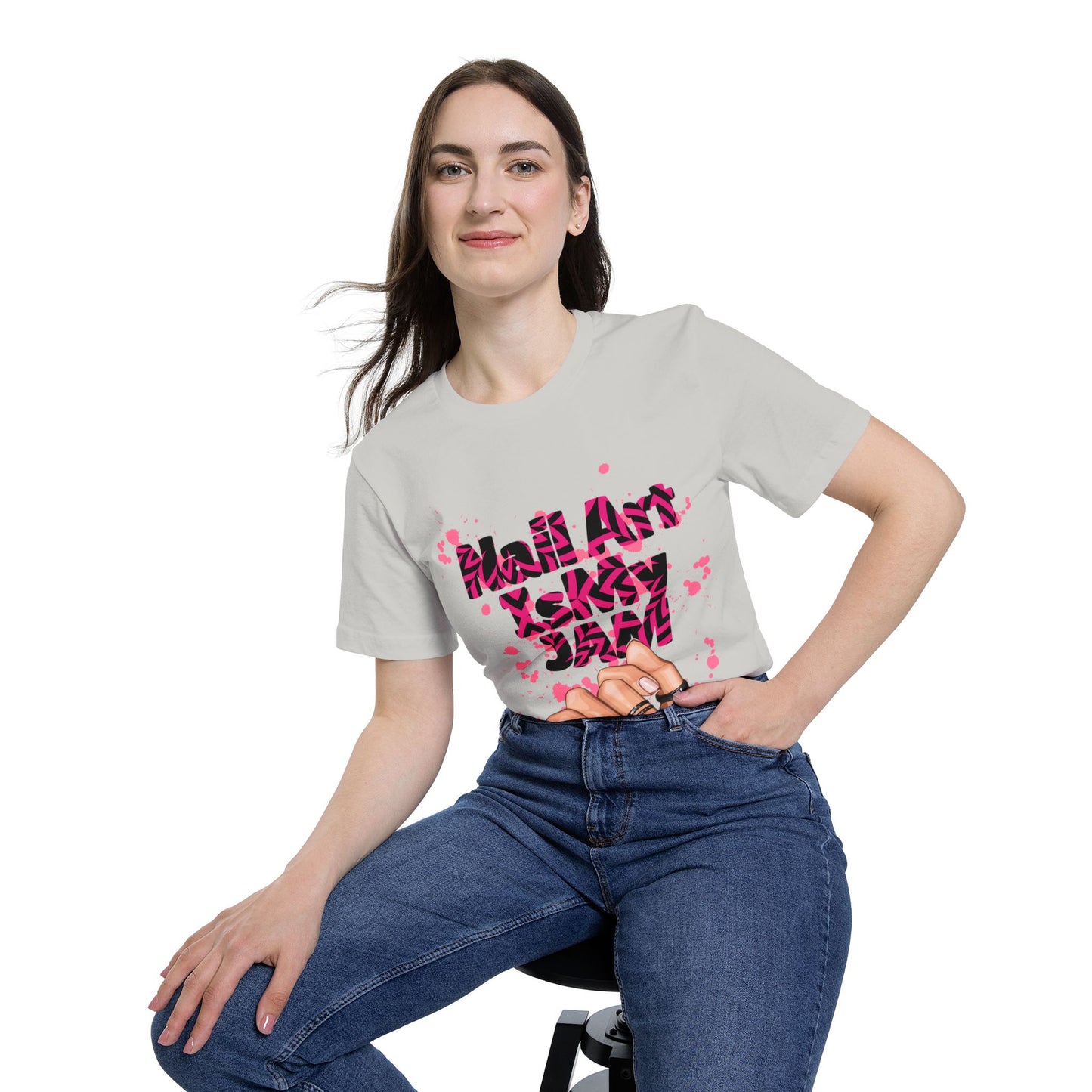 Nail Art Squad T-Shirt – Pink Graffiti Nails Design