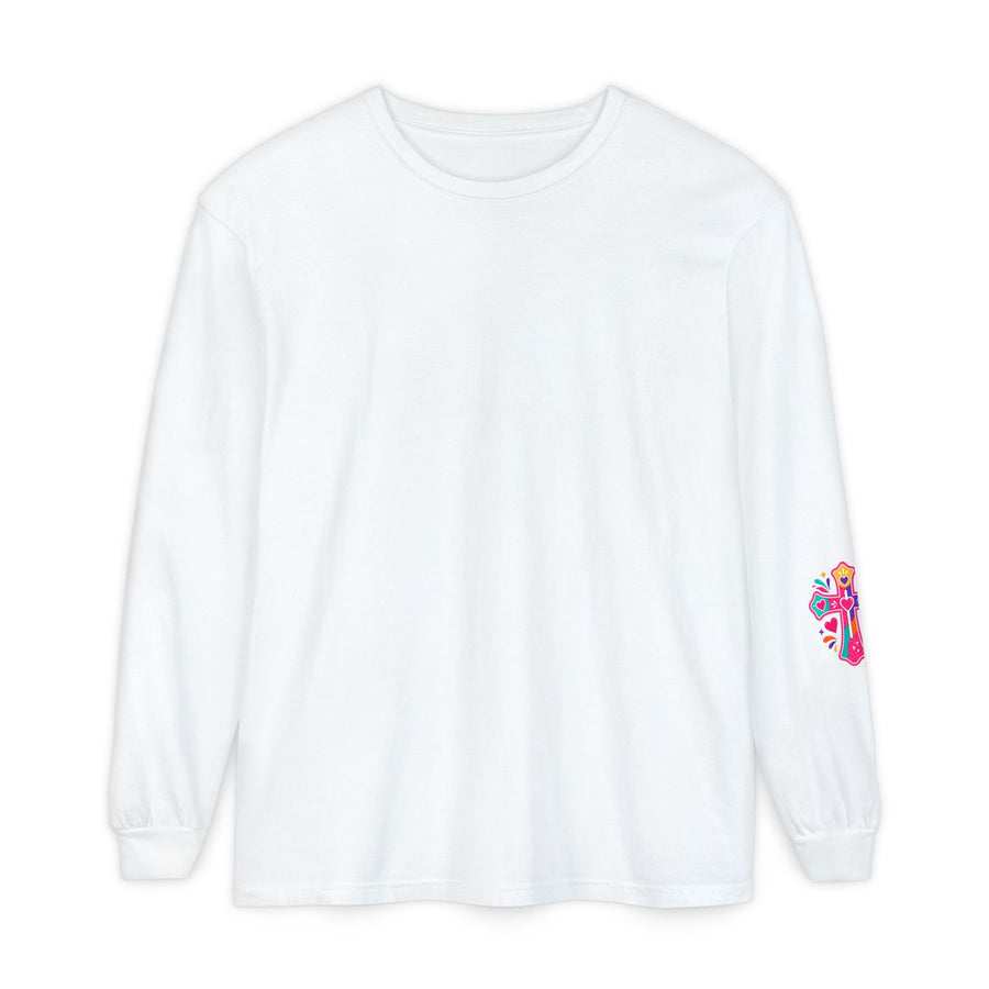 Christian Pajama Graphic Long Sleeve Tee — "...Jesus Still Loves Me"