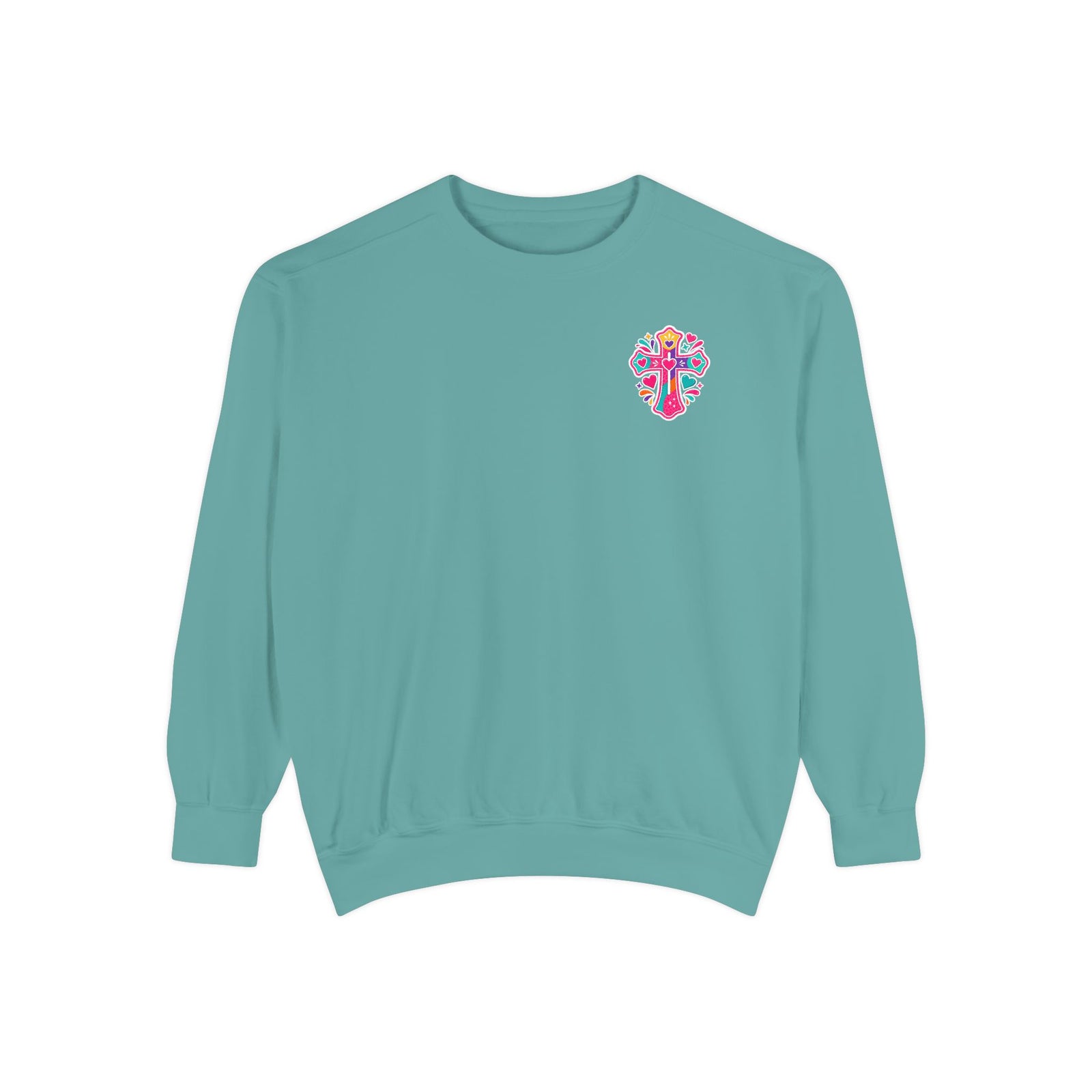 Christian Pajama Sweatshirt — "I Have Messy Hair, Pajamas On, Jesus Still Loves Me" Cozy Crewneck