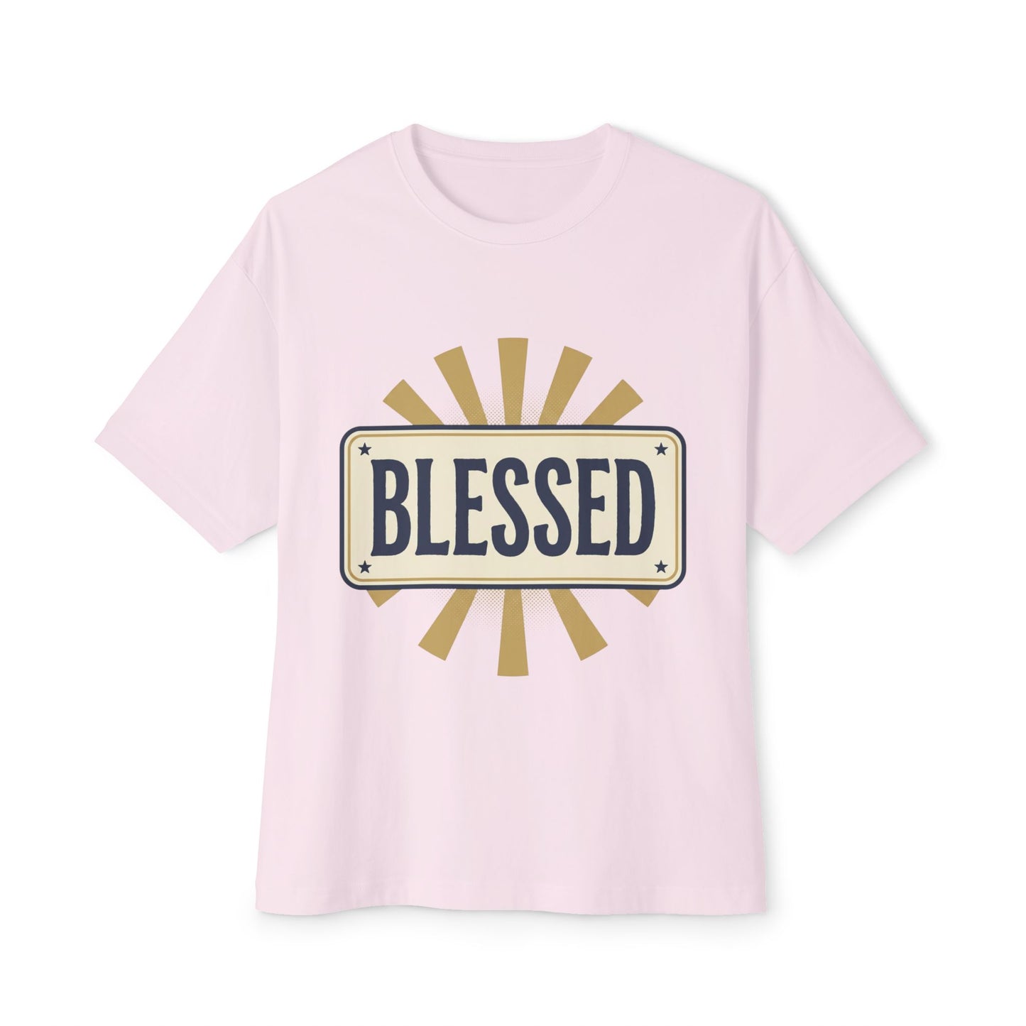 Blessed Vintage Sign T-Shirt — Oversized Boxy Tee