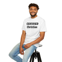 Load image into Gallery viewer, Embroidered "Certified Christian" Short Sleeve Tee