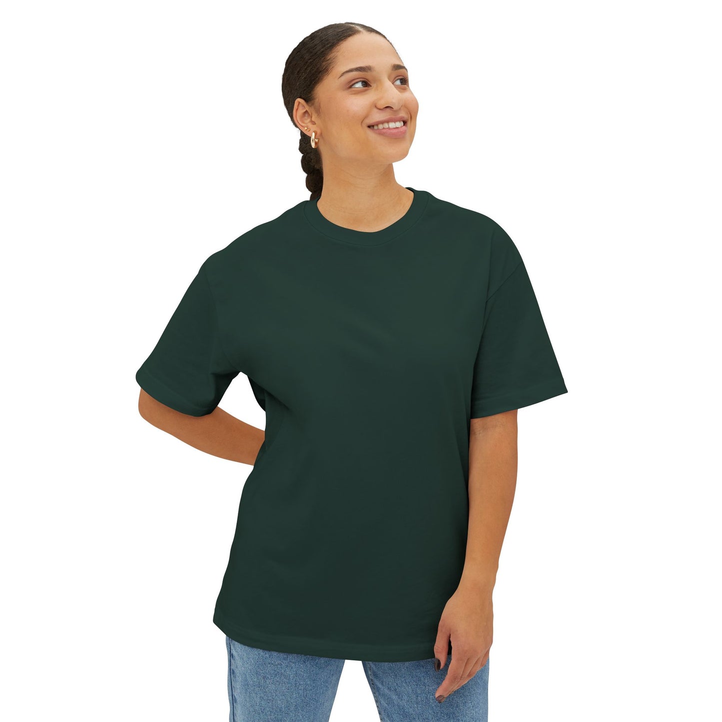 Boxy Tee — "The Alpha and the Omega" Back Graphic Christian T‑Shirt (Revelation 1:11)