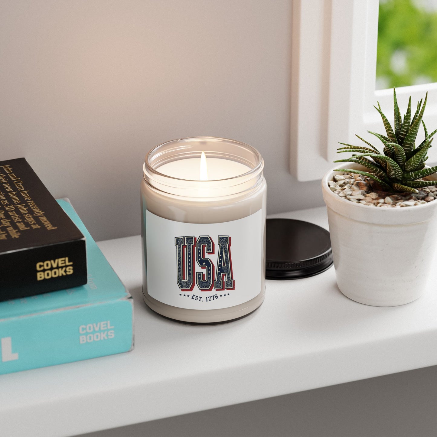 USA Vintage Americana Candle | 9oz Soy, 4th of July Patriotic Stars