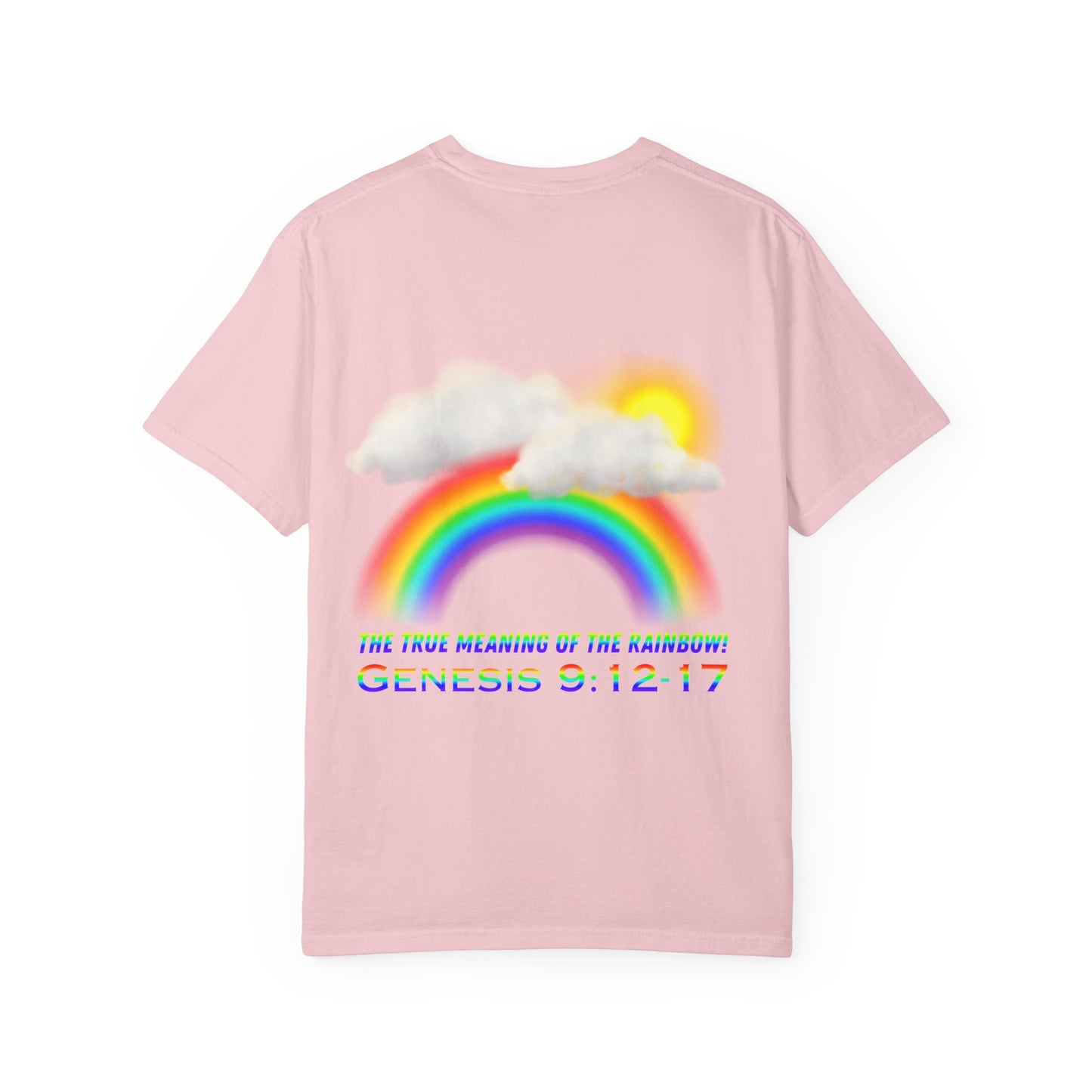 T-Shirt — Rainbow & Genesis 9:12-17 Faith Graphic