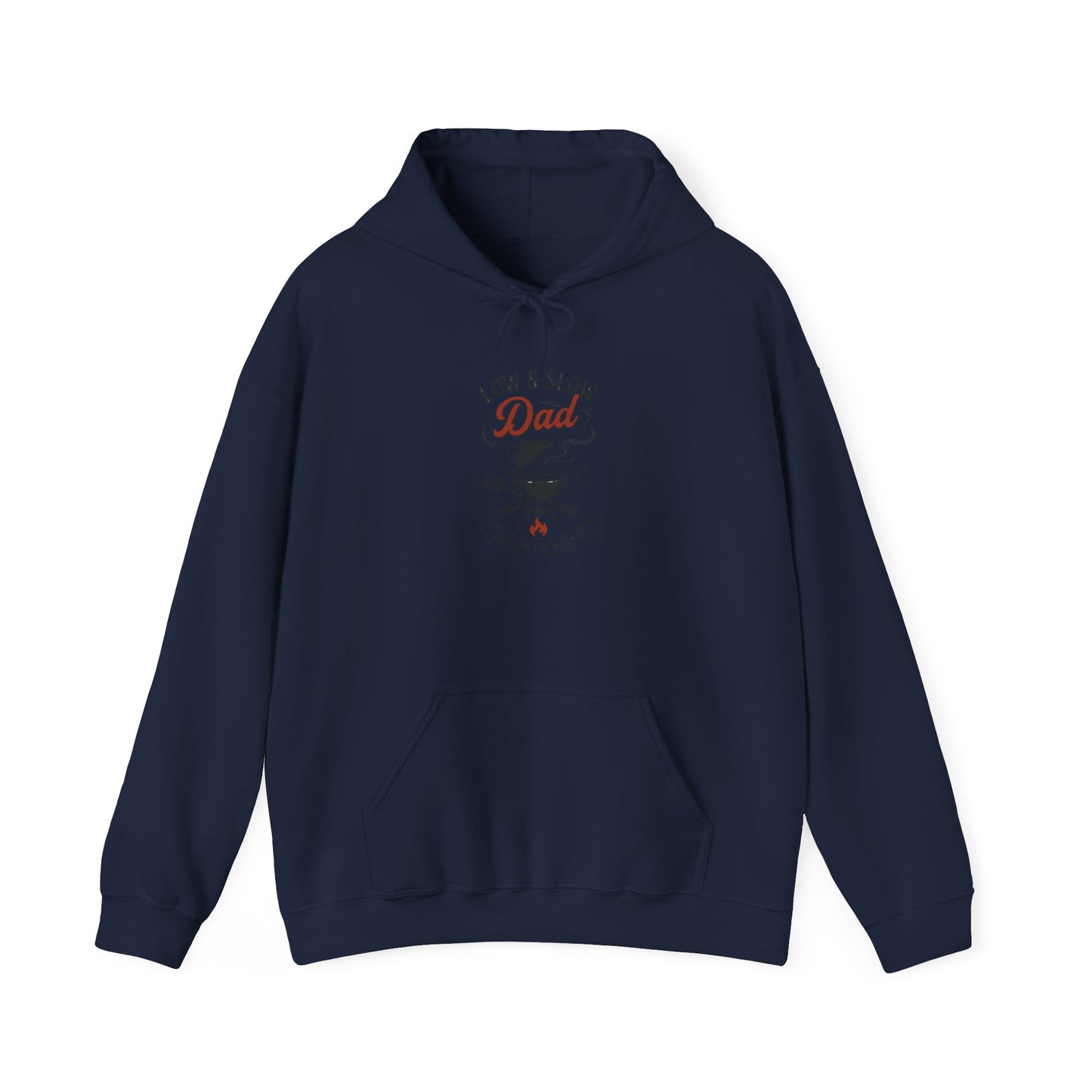 Low & Slow Dad Hoodie | Grilling BBQ Retro Typography, Father’s Day