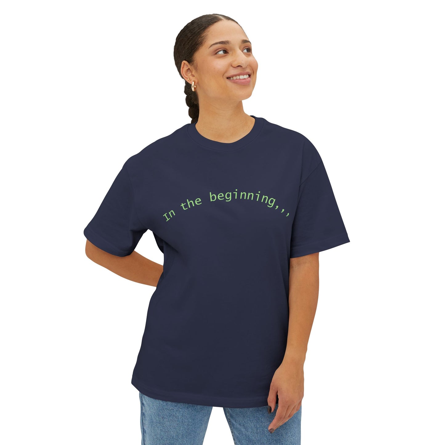 T-Shirt — "God Created" Earth Graphic Tee (Eco, Faith & Nature Love)