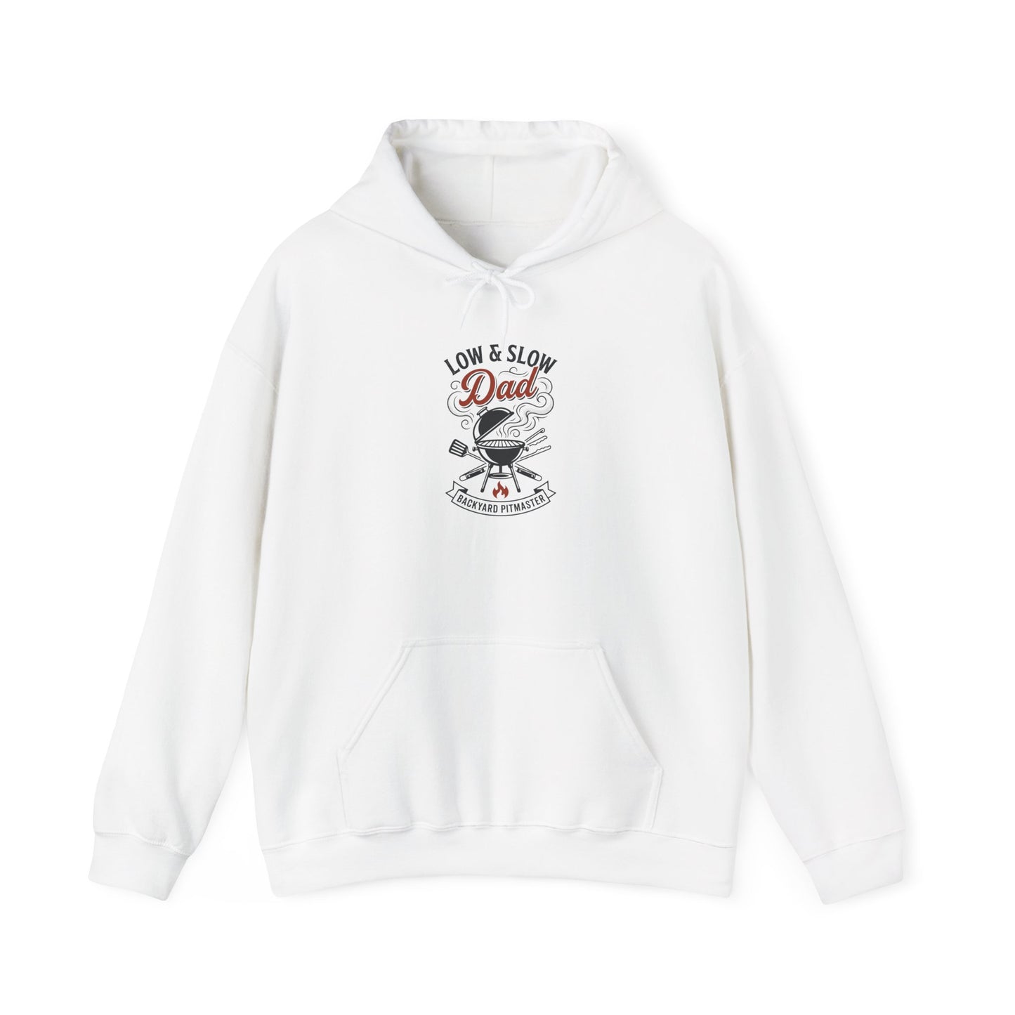 Low & Slow Dad Hoodie | Grilling BBQ Retro Typography, Father’s Day