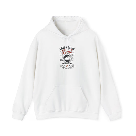 Low & Slow Dad Hoodie | Grilling BBQ Retro Typography, Father’s Day