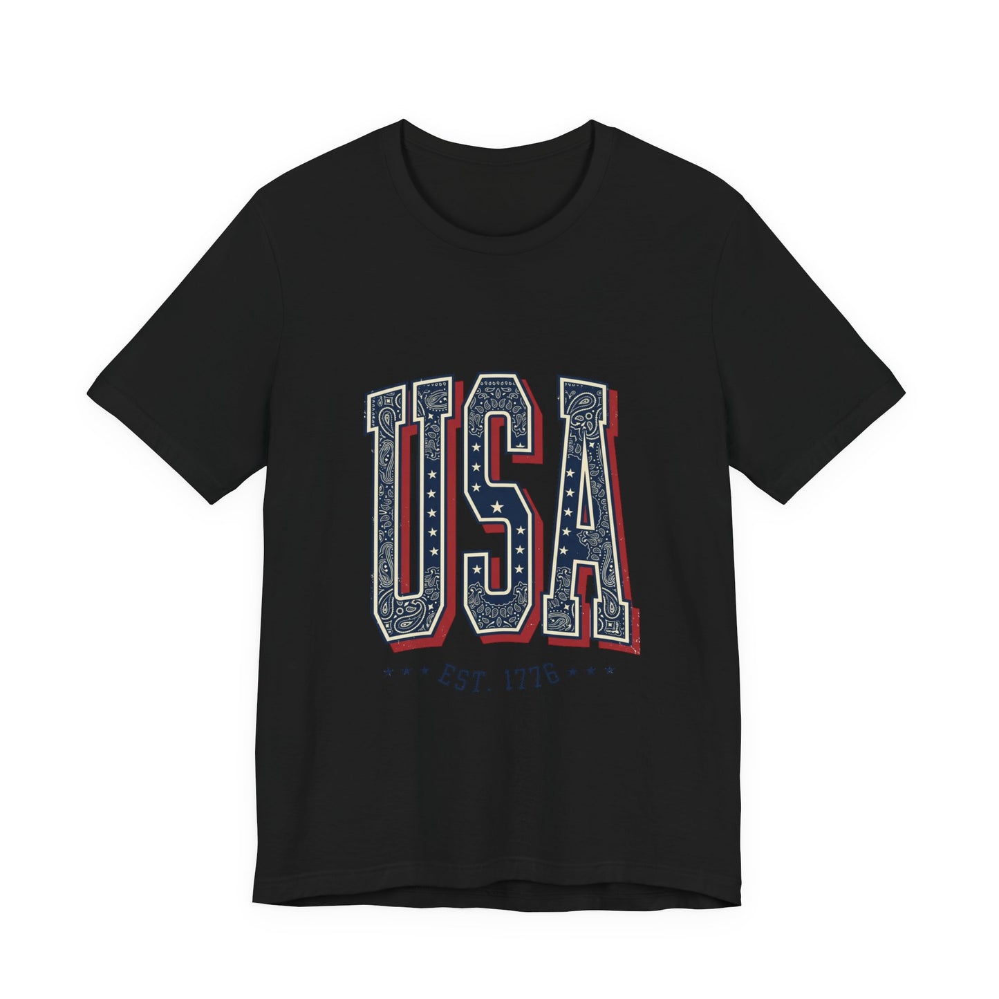 Vintage USA Graphic Tee | 4th of July Americana Stars & Stripes