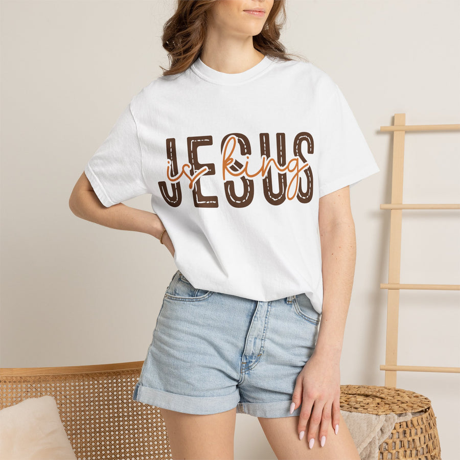 Jesus Loving T-Shirt — Faith-Based Graphic Tee with Script & Block Lettering