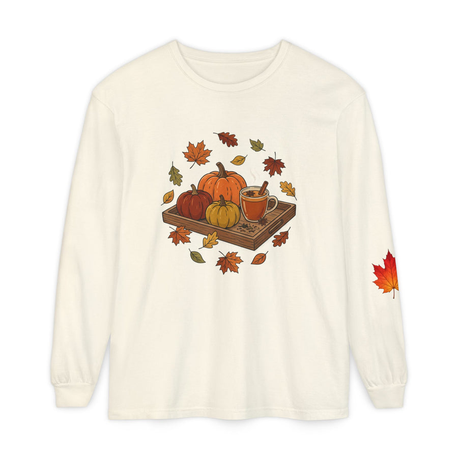 Autumn Pumpkin Tray Long Sleeve Tee