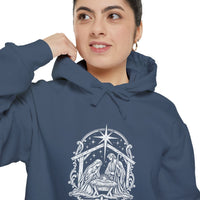 Load image into Gallery viewer, Nativity (Custom Colors Brand) Garment-Dyed Hoodie