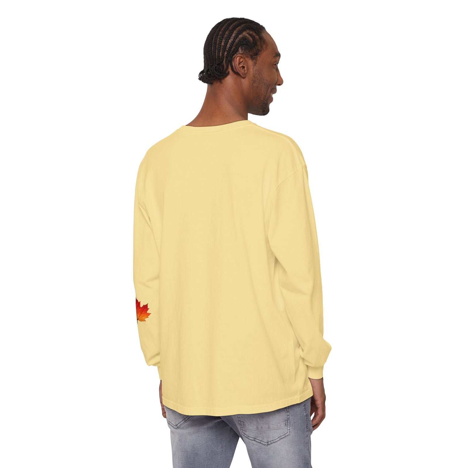 Halloween Pumpkin Long Sleeve Tee — Colorful Jack-O'-Lantern Graphic