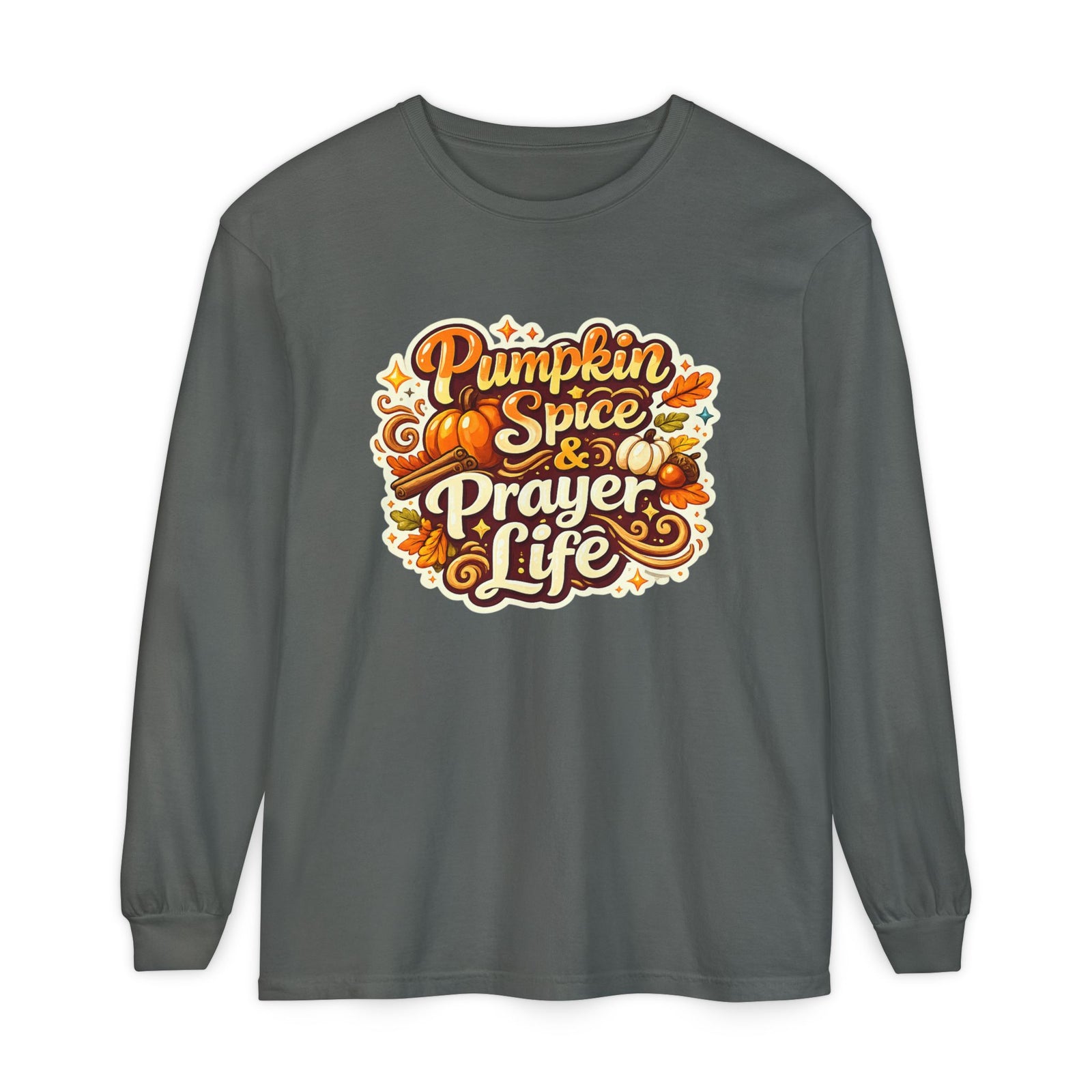 Pumpkin Spice & Prayer Life Long Sleeve Tee