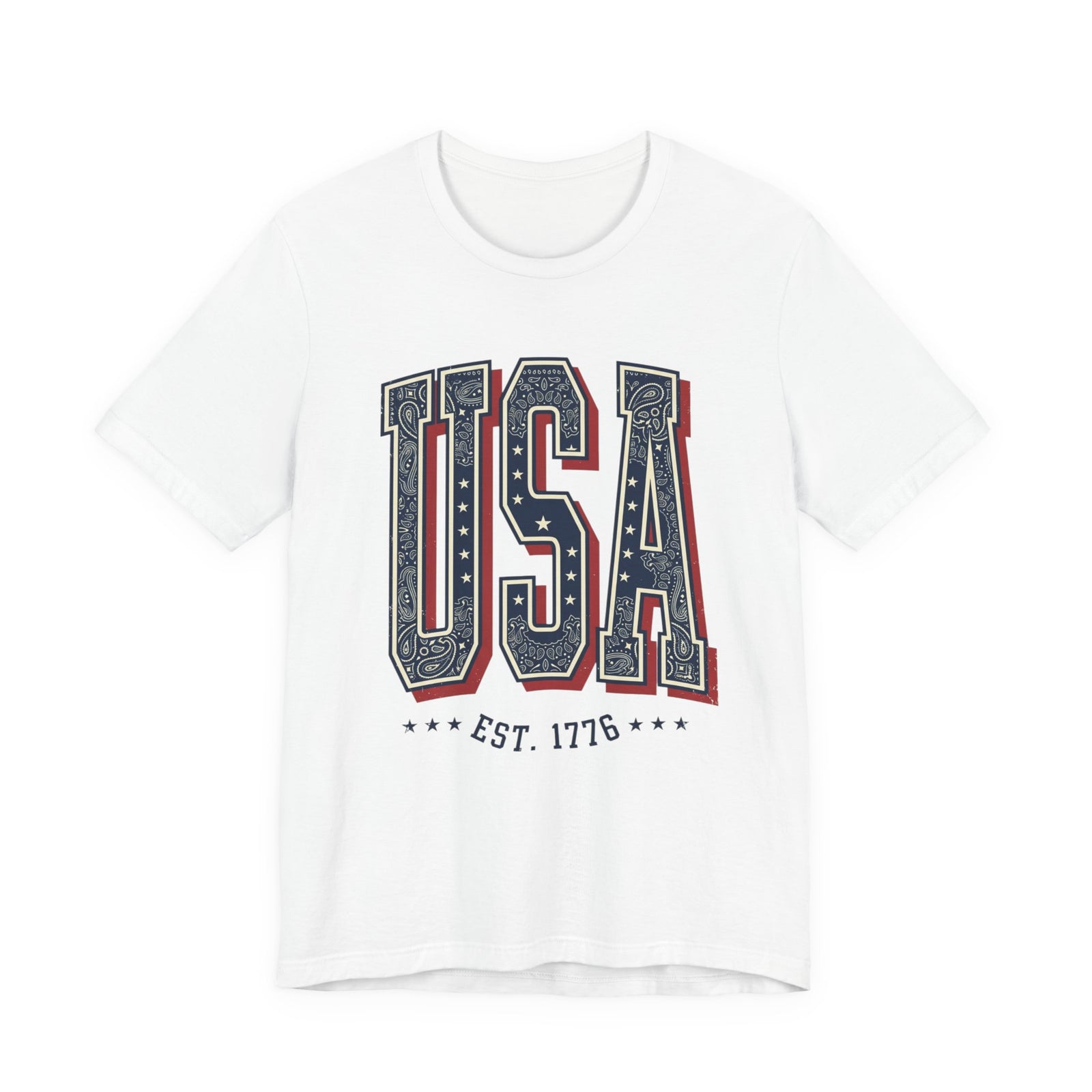 Vintage USA Graphic Tee | 4th of July Americana Stars & Stripes