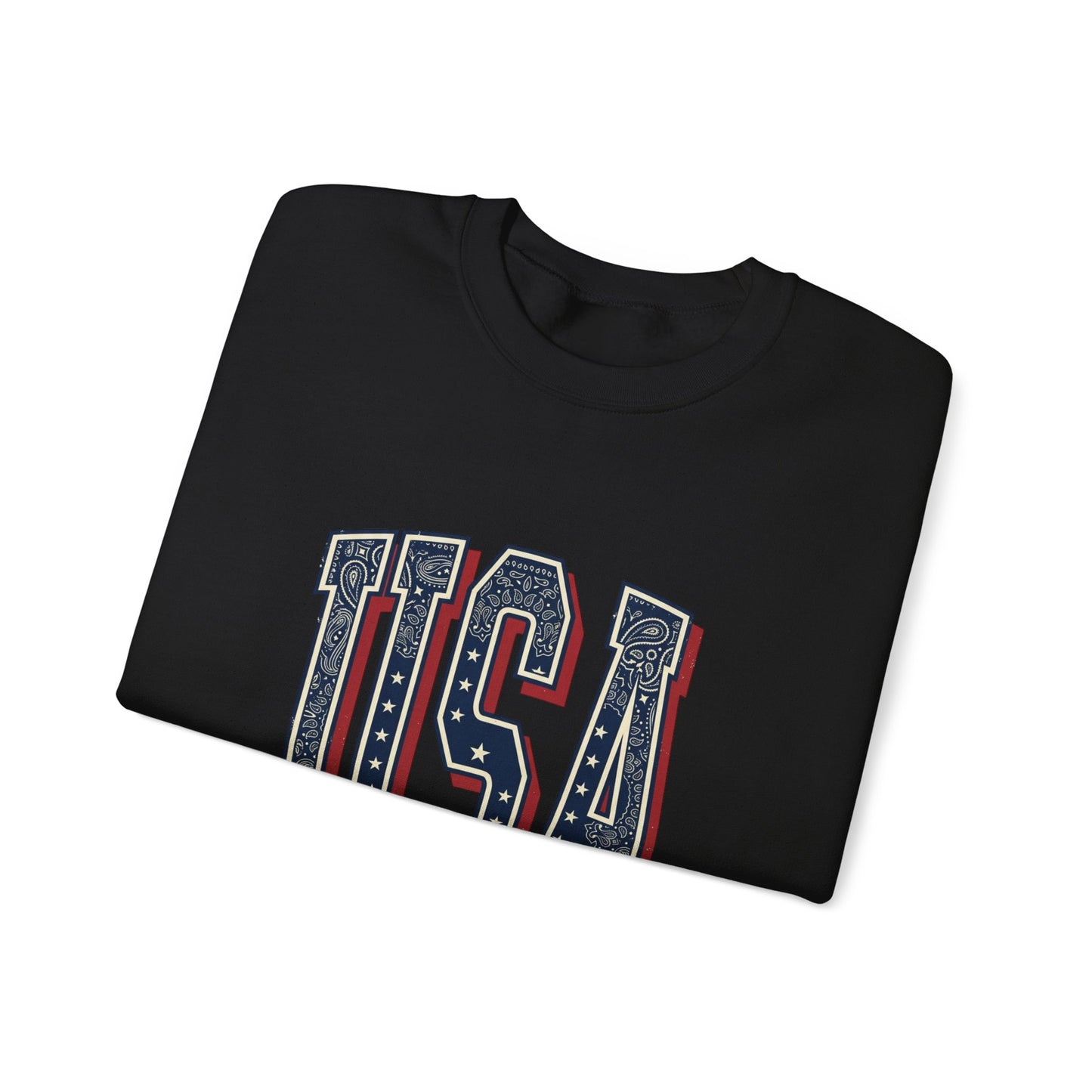 USA Vintage Americana Crewneck Sweatshirt | 4th of July Stars & Stripes