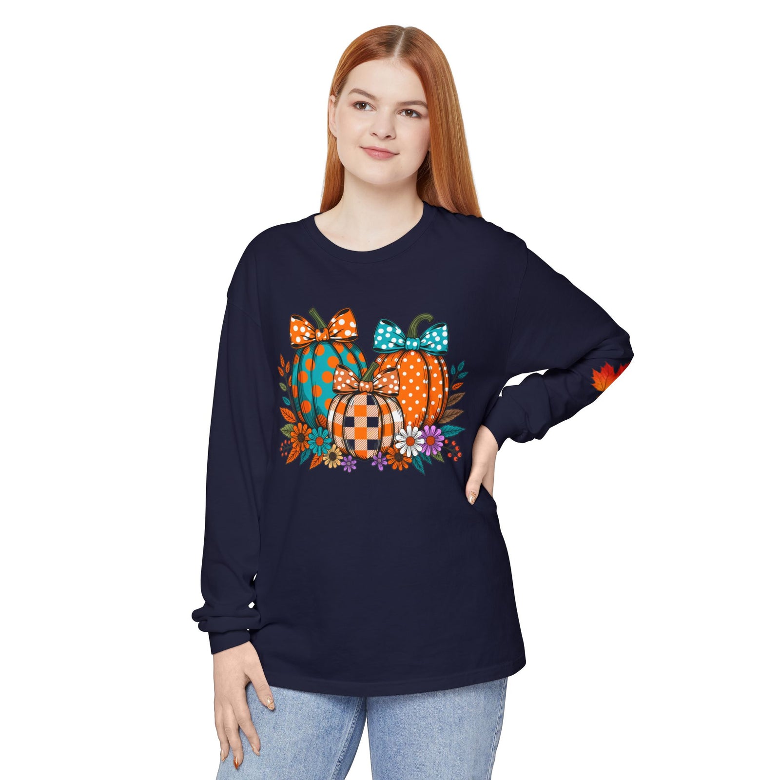 Fall Pumpkins Long Sleeve Tee