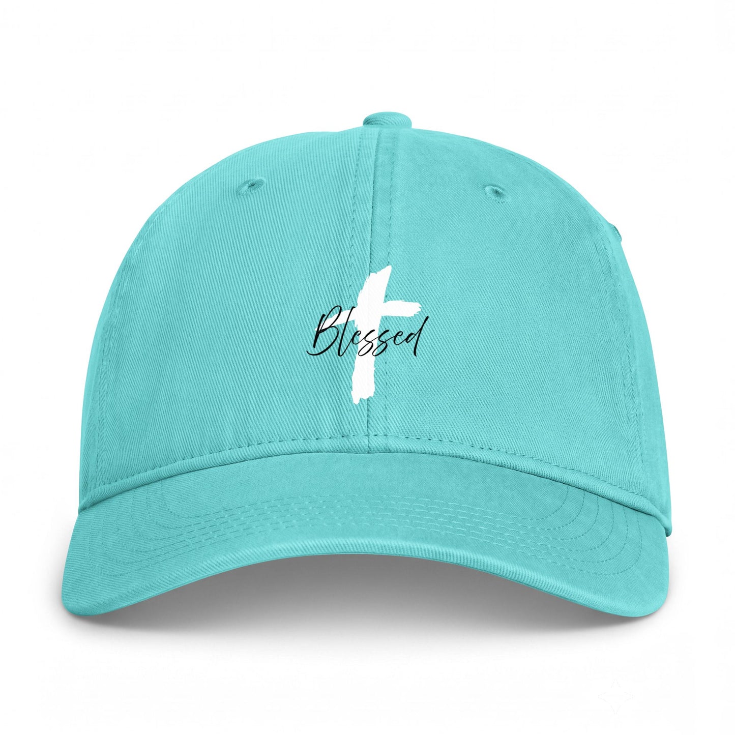 Blessed Cross Baseball Cap — Coastal Washed Cotton Hat