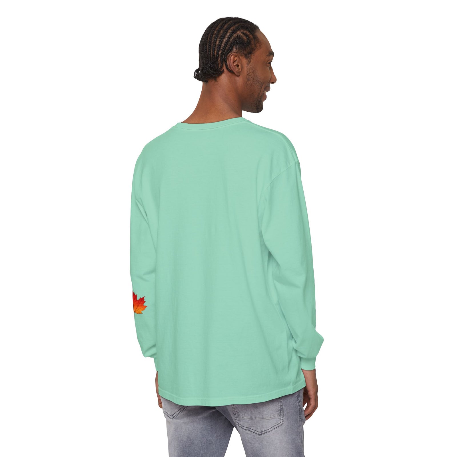 Halloween Pumpkin Long Sleeve Tee — Colorful Jack-O'-Lantern Graphic