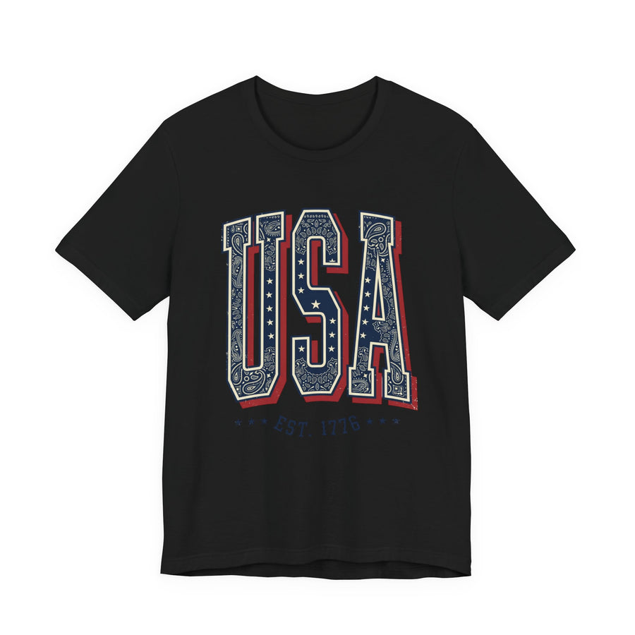 Vintage USA Graphic Tee | 4th of July Americana Stars & Stripes