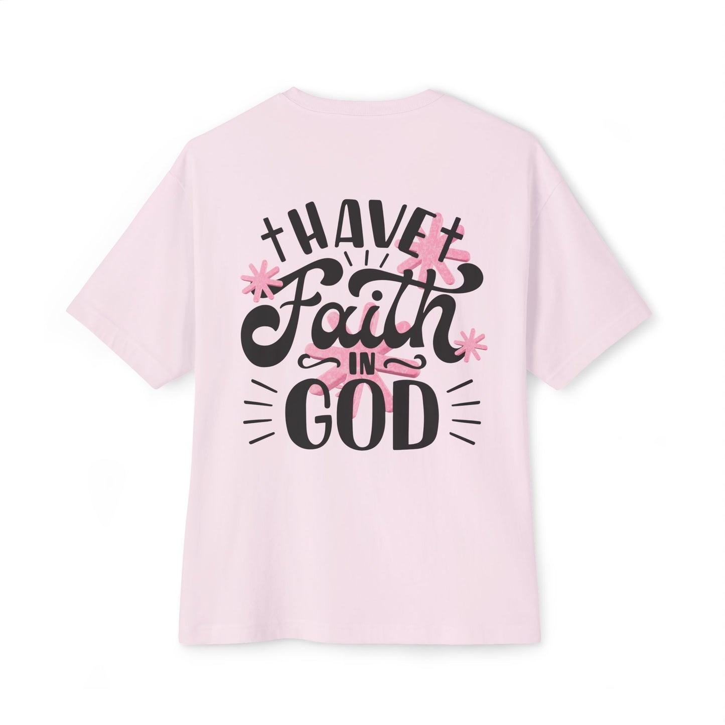 Faith In God Boxy Tee — Floral Christian Graphic T-Shirt