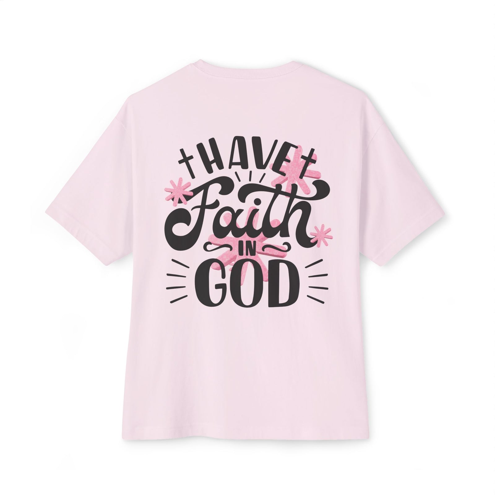 Faith In God Boxy Tee — Floral Christian Graphic T-Shirt
