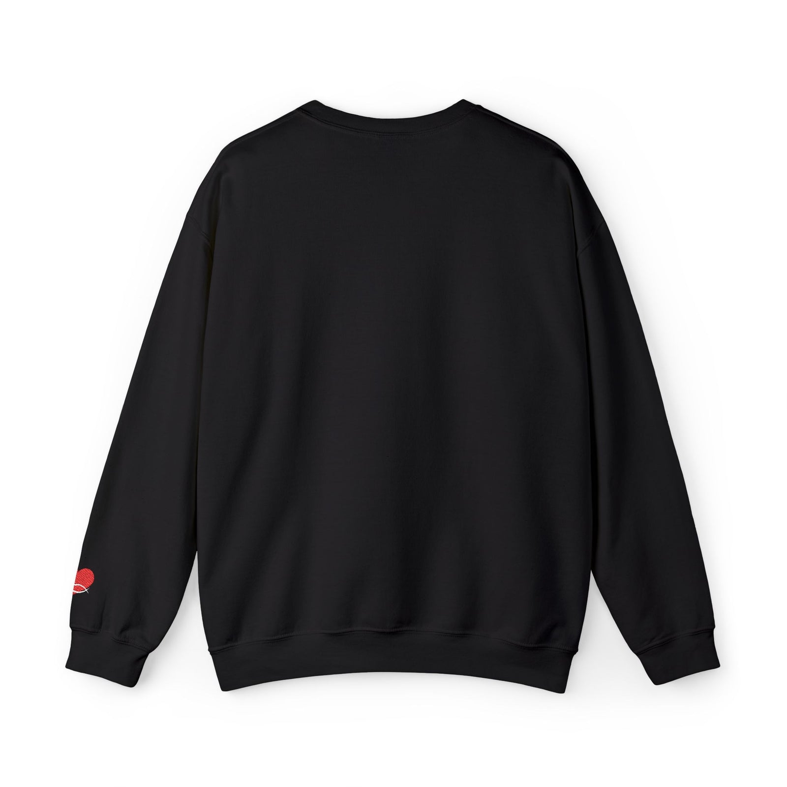 Crewneck Sweatshirt — 'AGAIN NEVER' Floral Text Design, White Cozy Pullover