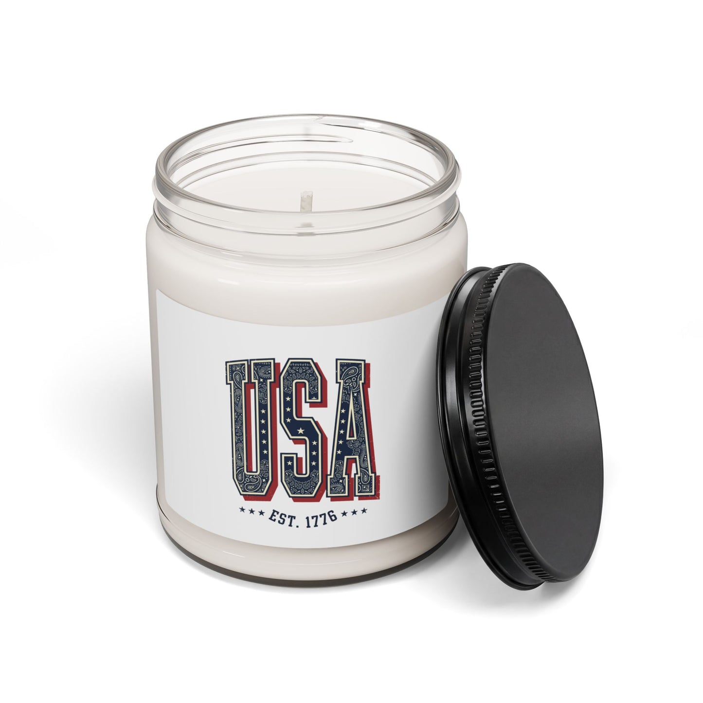 USA Vintage Americana Candle | 9oz Soy, 4th of July Patriotic Stars