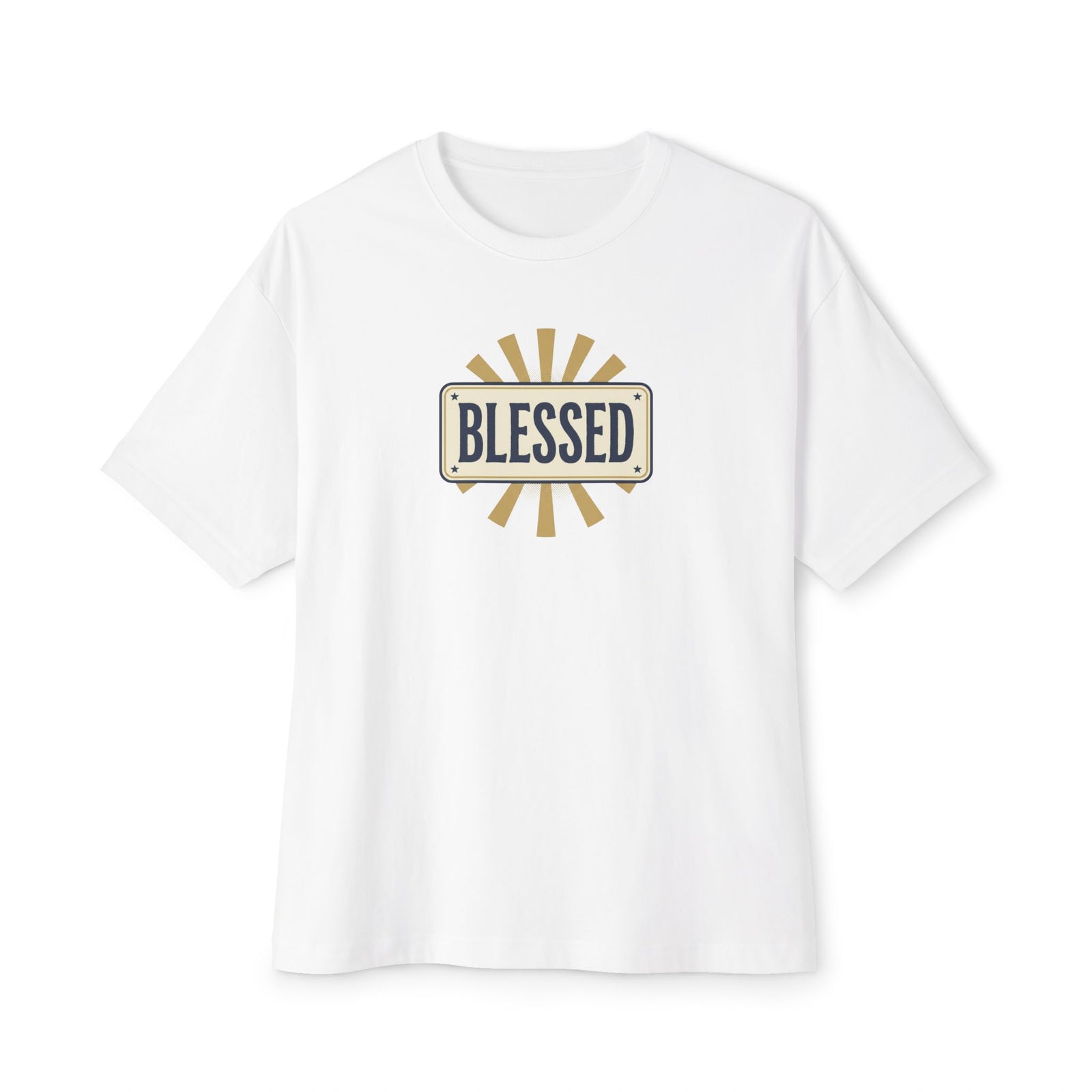 Blessed Vintage Sign T-Shirt — Oversized Boxy Tee