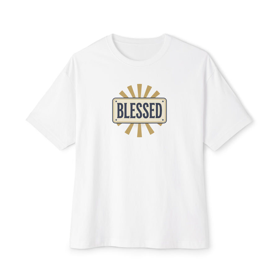 Blessed Vintage Sign T-Shirt — Oversized Boxy Tee