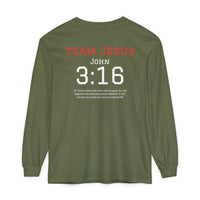 Load image into Gallery viewer, Team Jesus John 3:16 Long Sleeve T-Shirt