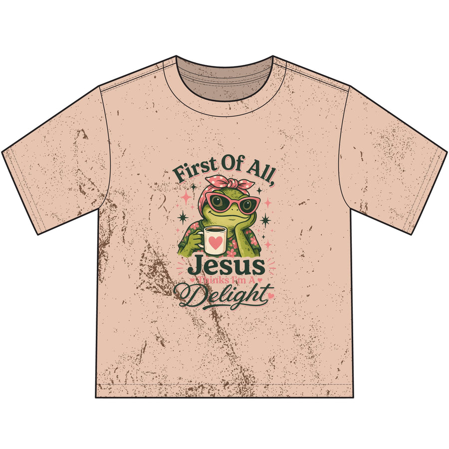 Kids "First Of All Jesus Thinks I’m A Delight" Frog T-Shirt