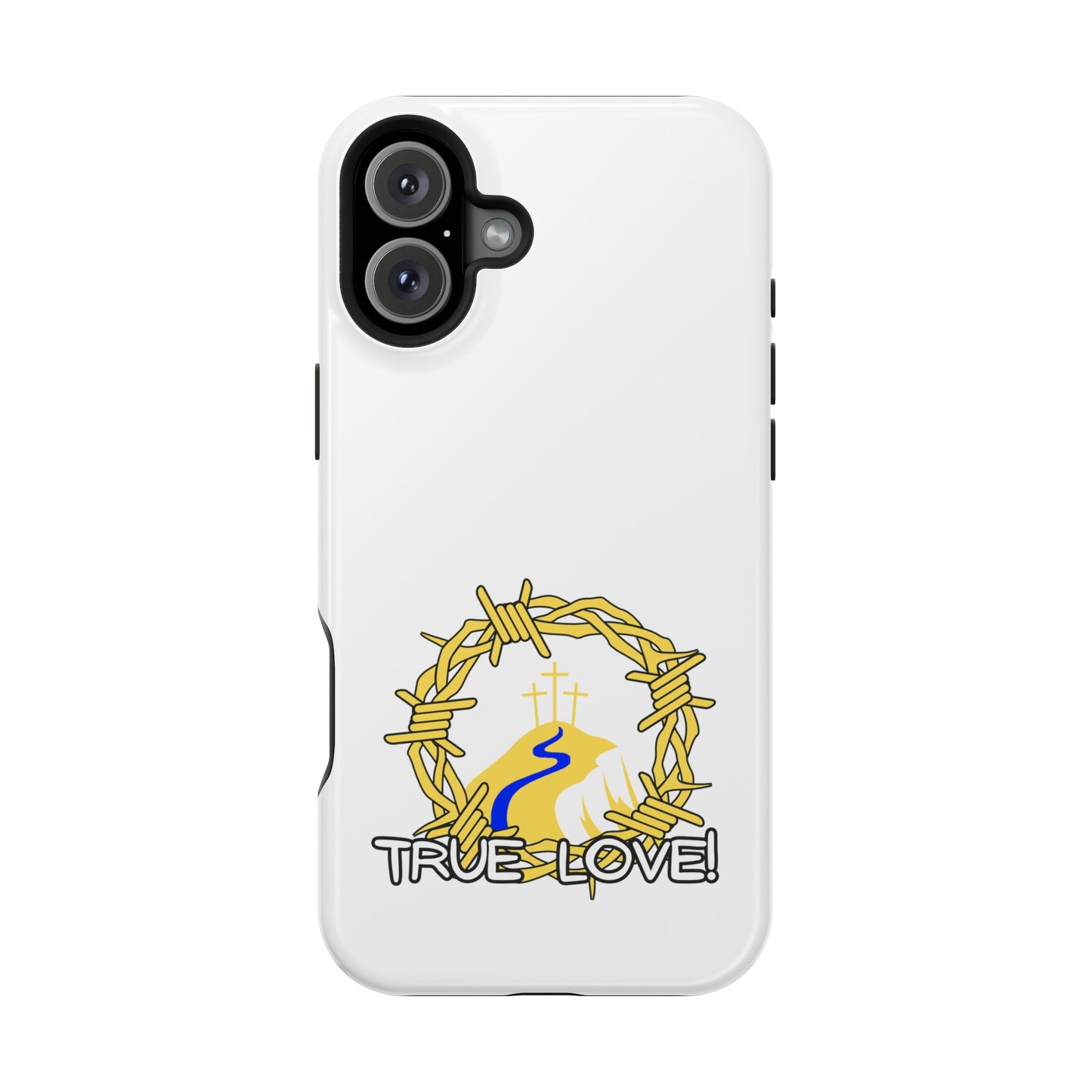 Impact-Resistant Phone Case — 'True Love' Crown of Thorns Faith Design