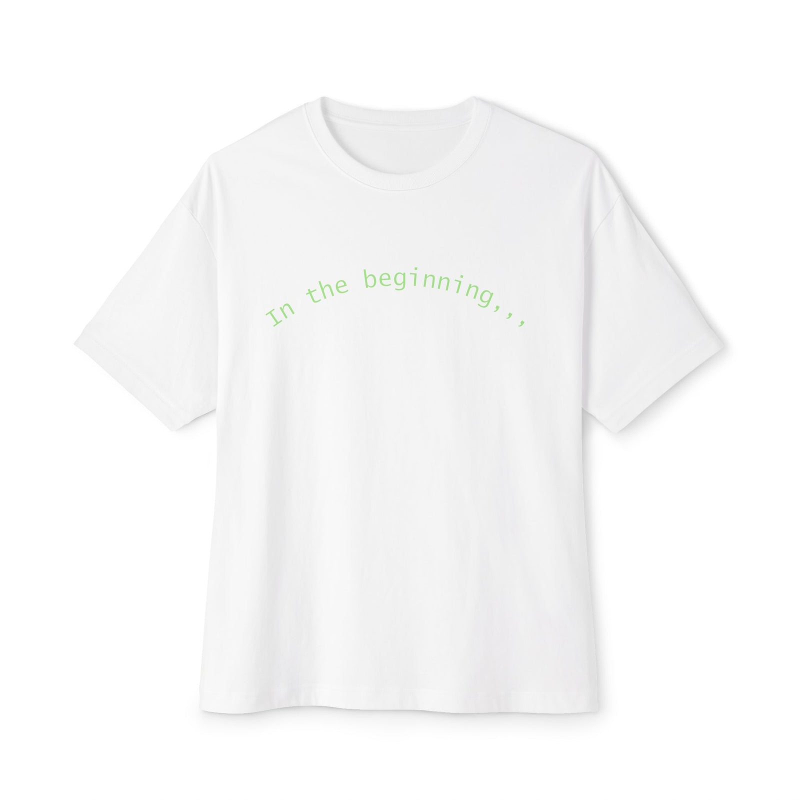 T-Shirt — "God Created" Earth Graphic Tee (Eco, Faith & Nature Love)
