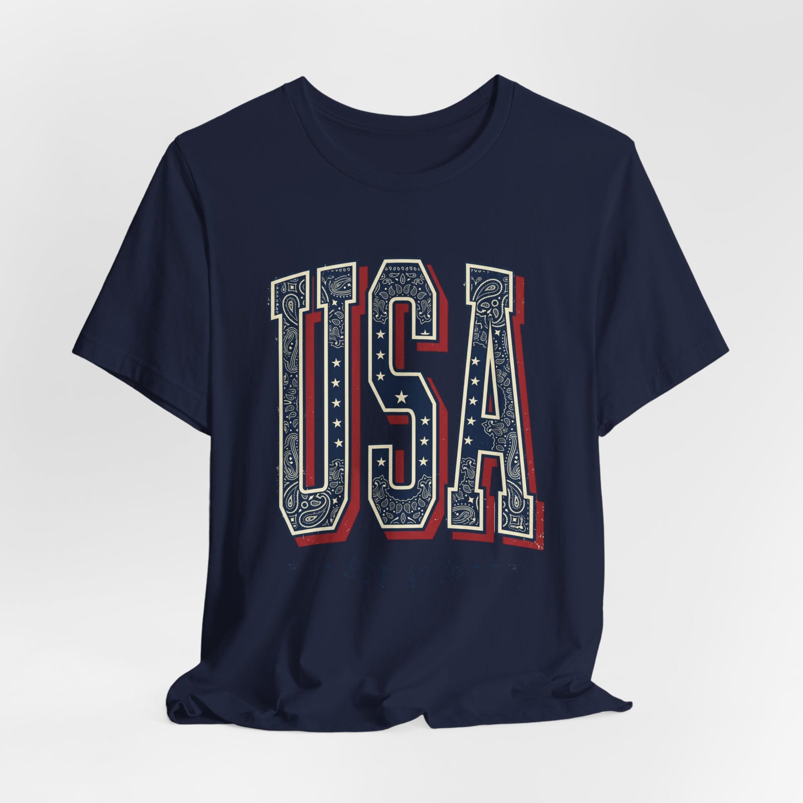 Vintage USA Graphic Tee | 4th of July Americana Stars & Stripes