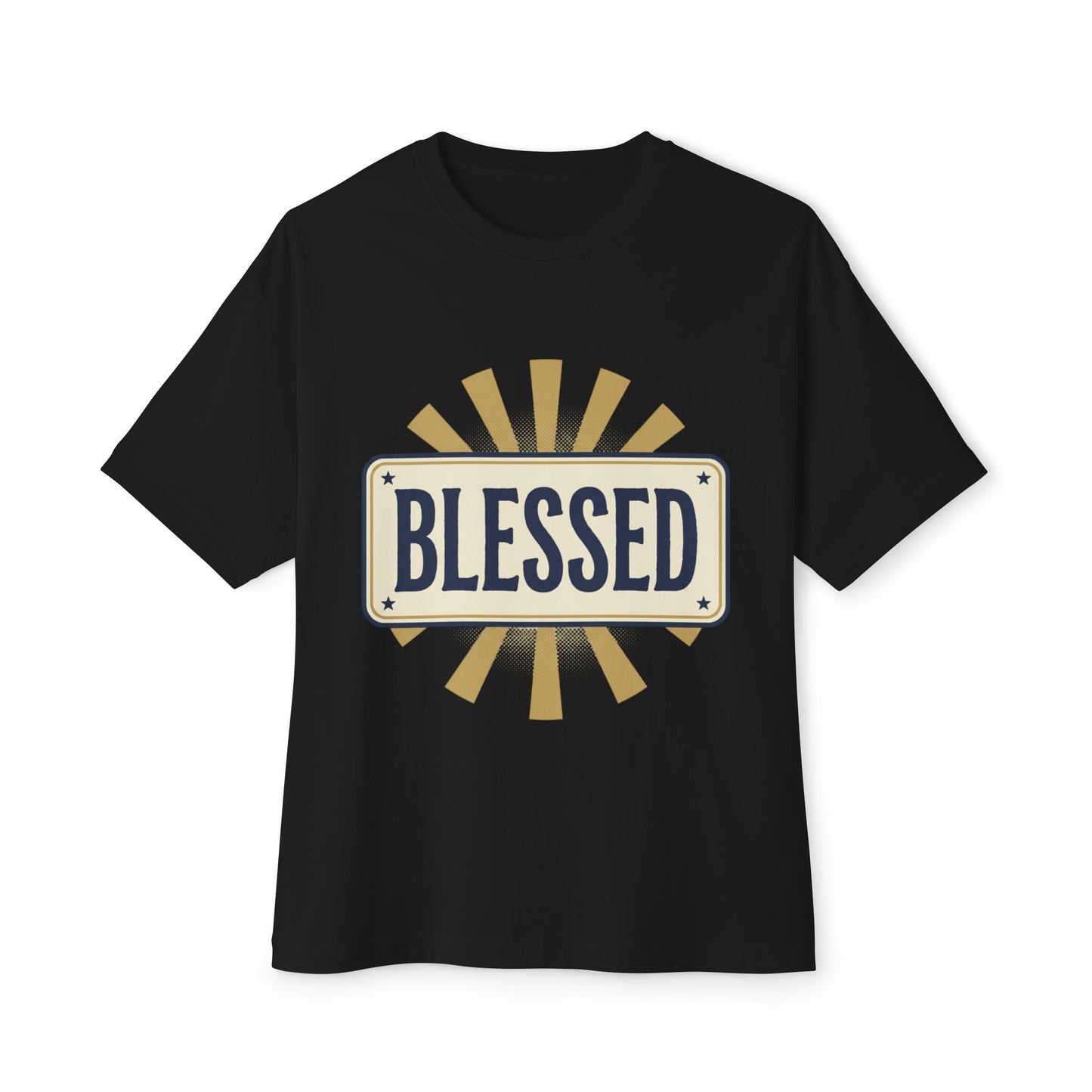 Blessed Vintage Sign T-Shirt — Oversized Boxy Tee