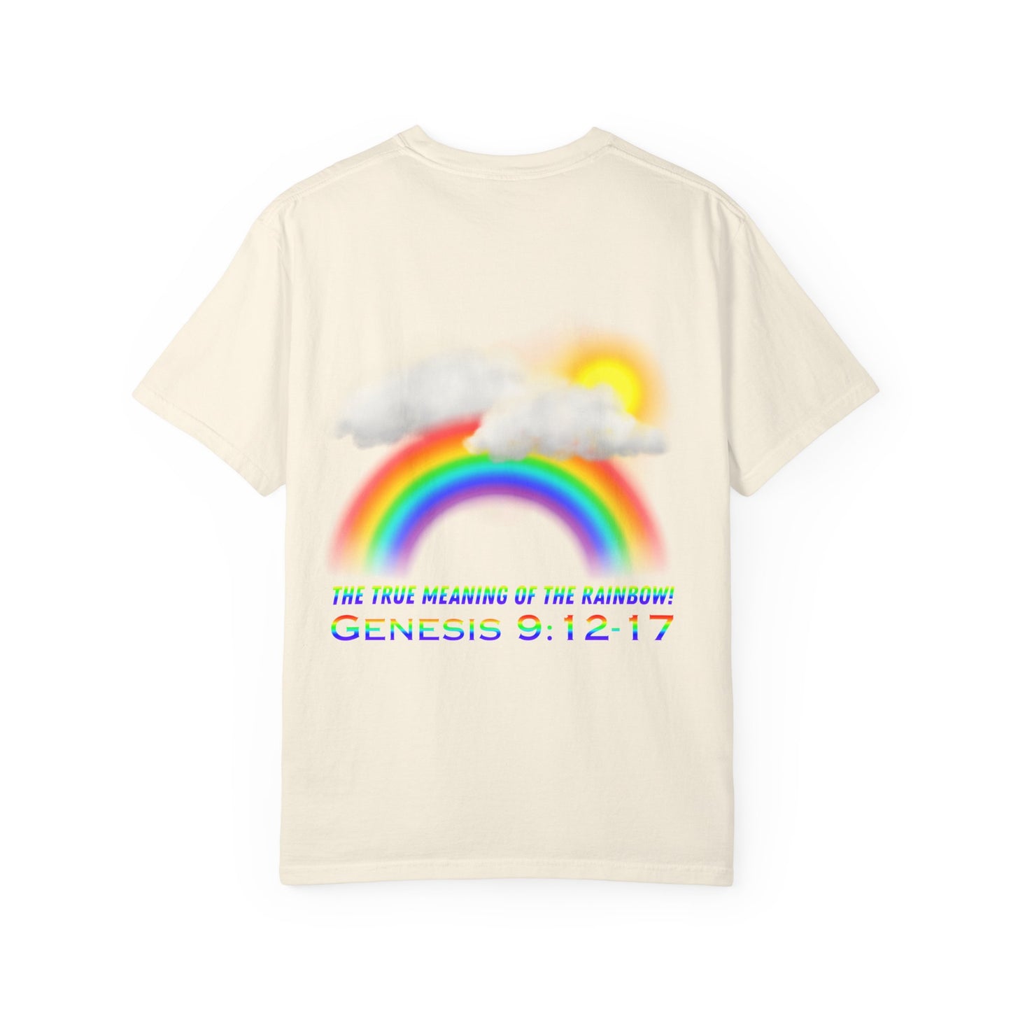 T-Shirt — Rainbow & Genesis 9:12-17 Faith Graphic