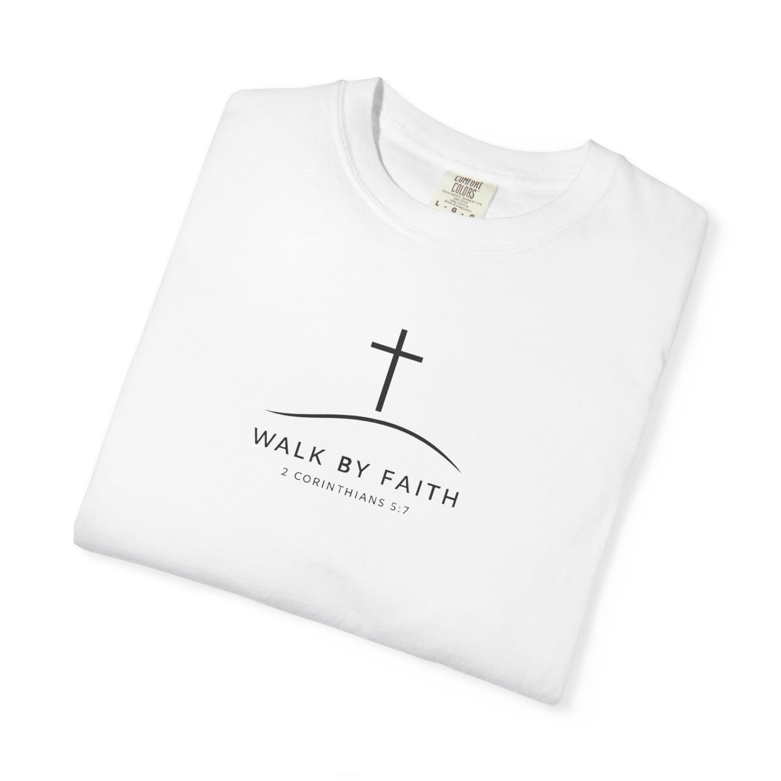 Faith Cross T‑Shirt — "Walk By Faith" Christian Tee