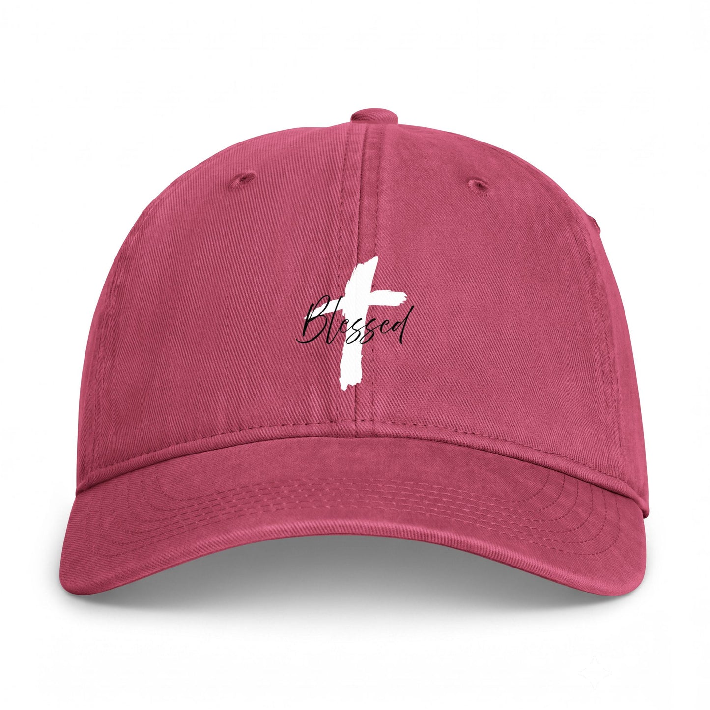 Blessed Cross Baseball Cap — Coastal Washed Cotton Hat
