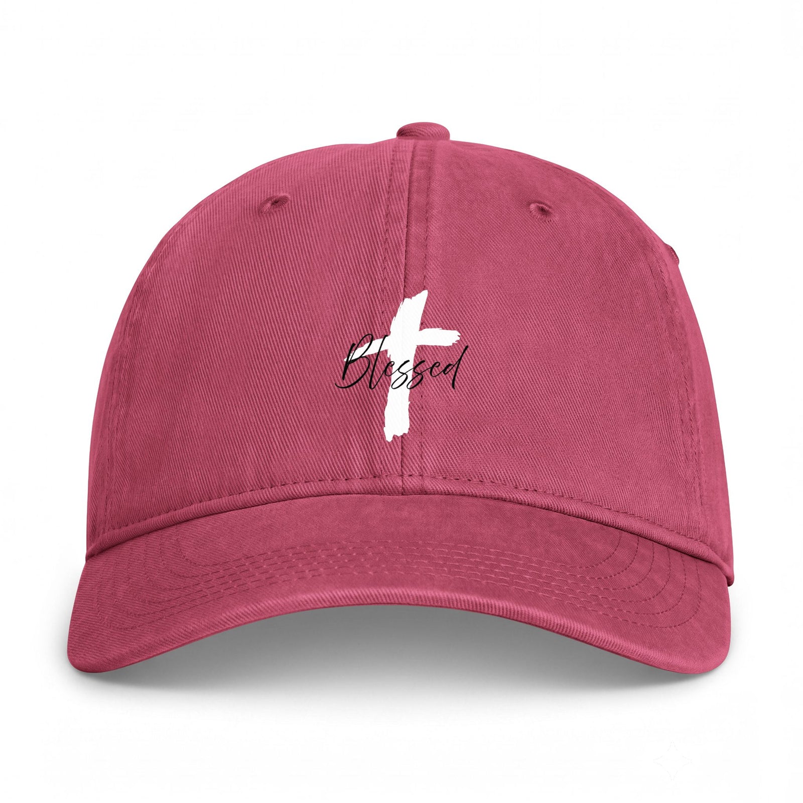 Blessed Cross Baseball Cap — Coastal Washed Cotton Hat