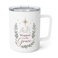 Load image into Gallery viewer, "Wrapped in His Grace" Christmas Insulated Coffee Travel Mug