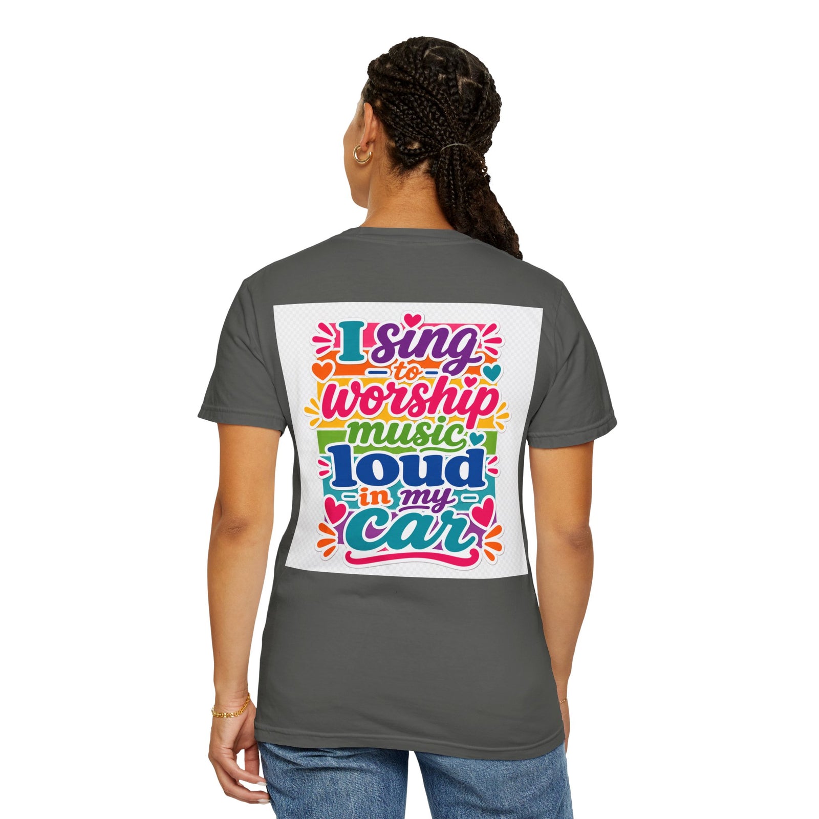 Worship Music T-Shirt — "I Sing to Worship Music Loud in My Car" Graphic Tee