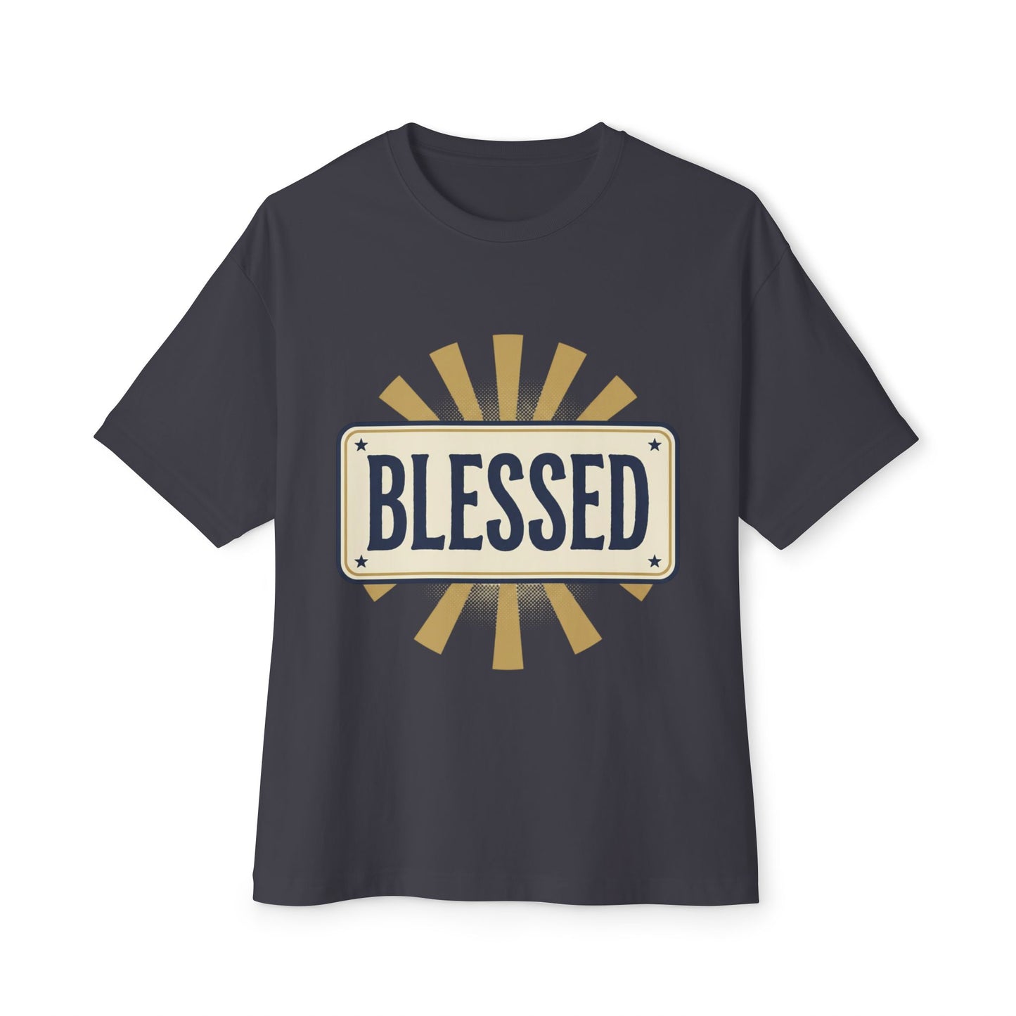 Blessed Vintage Sign T-Shirt — Oversized Boxy Tee