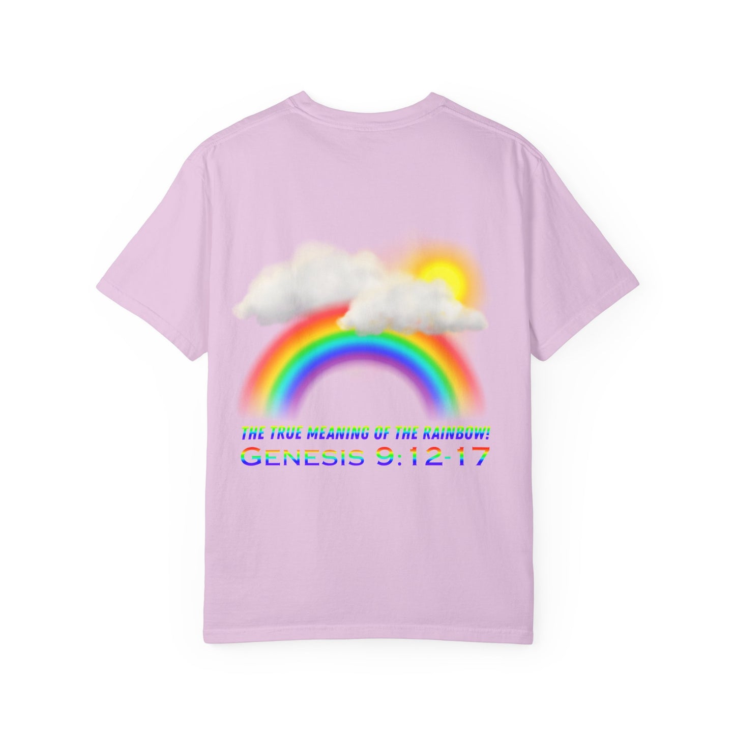 T-Shirt — Rainbow & Genesis 9:12-17 Faith Graphic