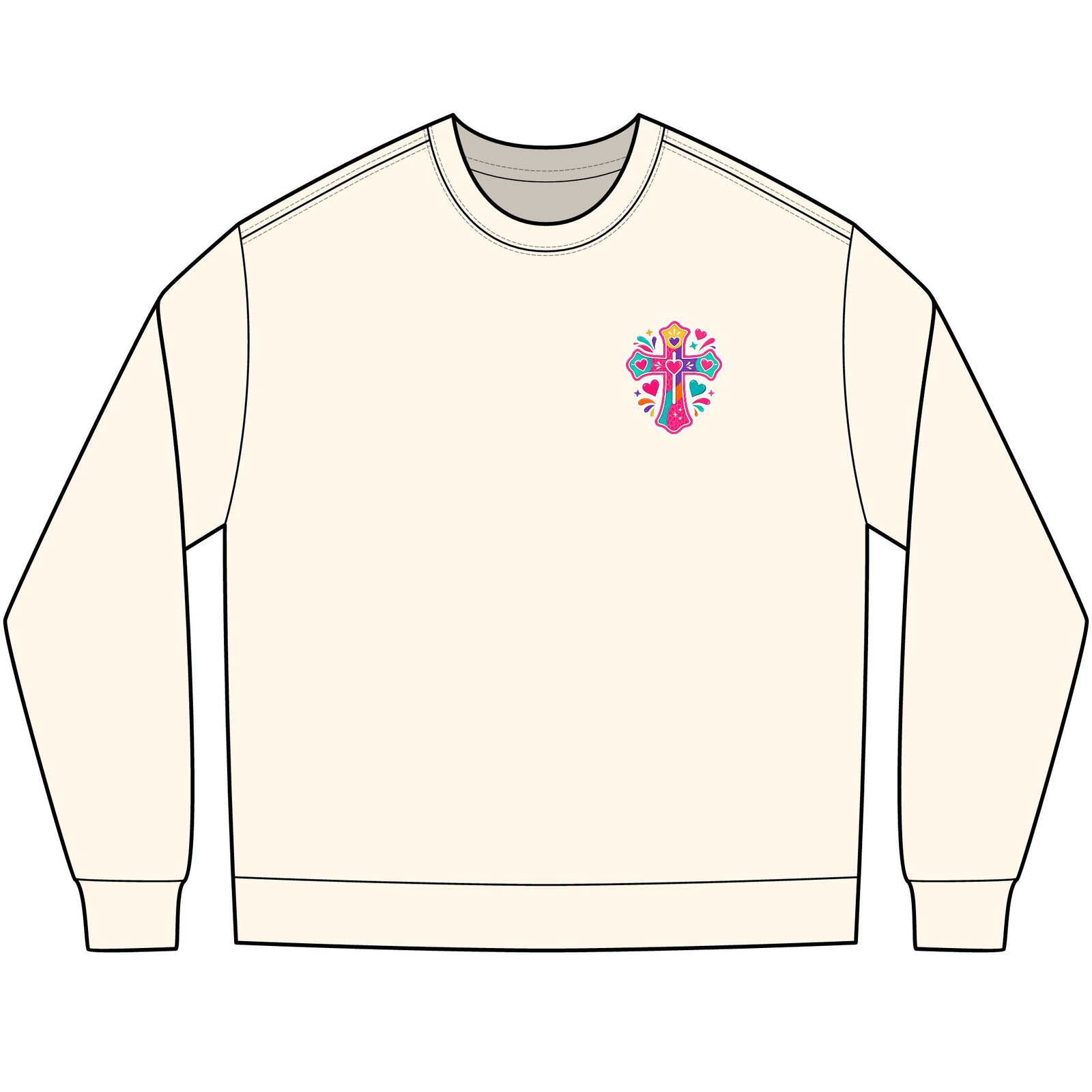 Long Sleeve Tee — Colorful Faith Shirt