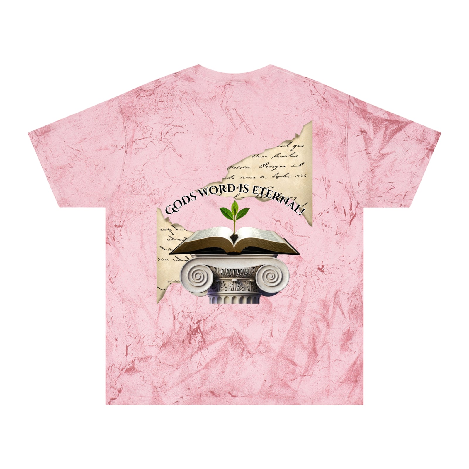 Bible Verse Tee — "God's Word Is Eternal" Color Blast T-Shirt