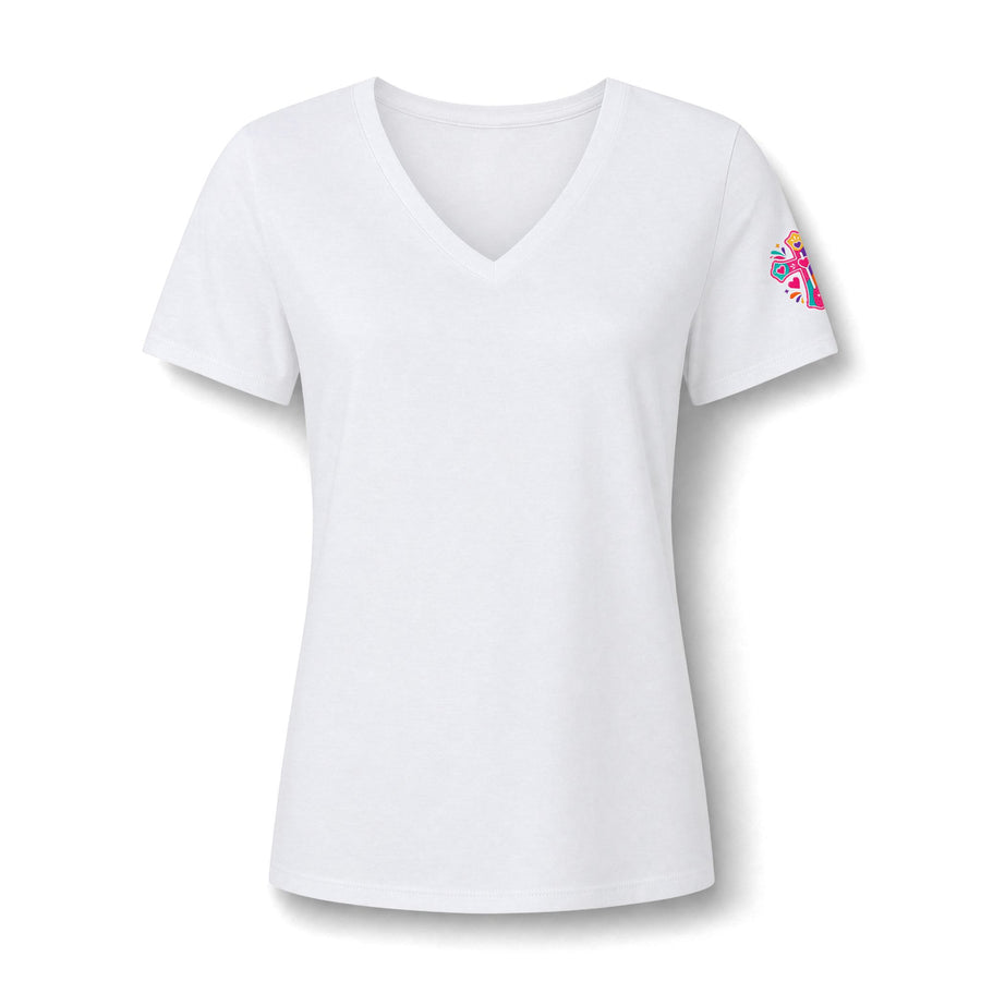 Women's Relaxed Heather CVC V-Neck Tee