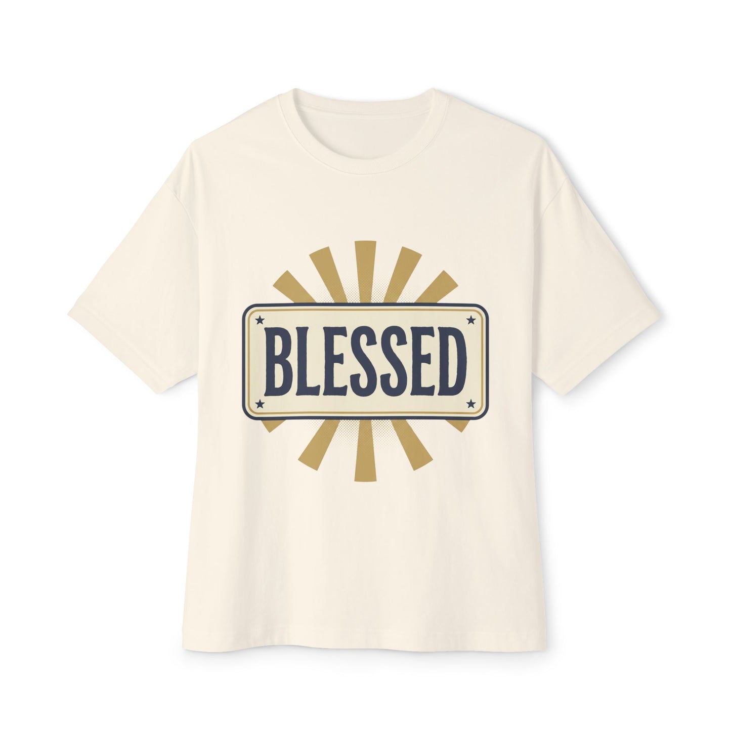 Blessed Vintage Sign T-Shirt — Oversized Boxy Tee