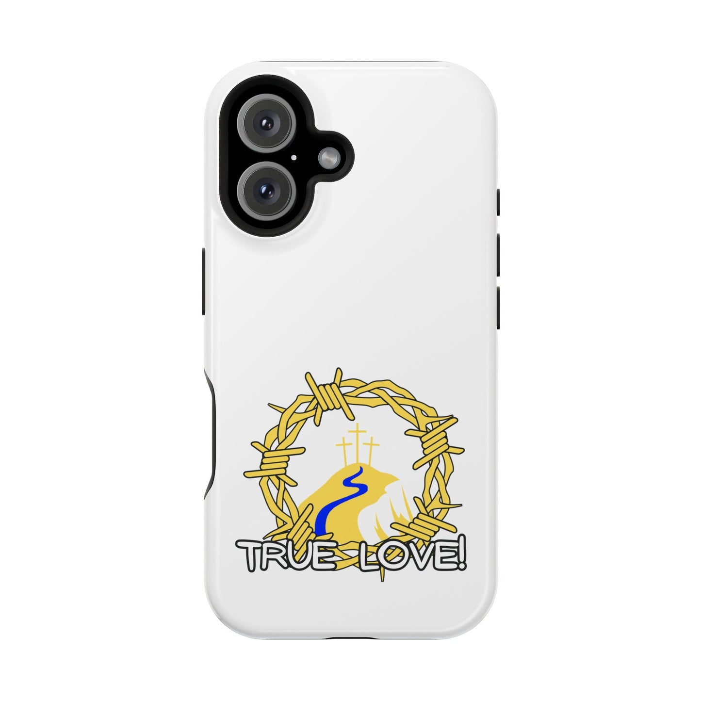 Impact-Resistant Phone Case — 'True Love' Crown of Thorns Faith Design